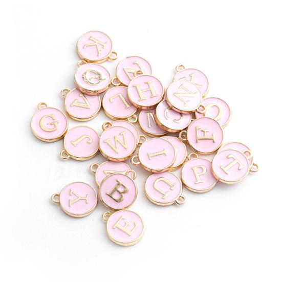26Pcs Letter Charms DIY Lightweight Round Fashionable 26 Letters Charms Pendant for Bag Decoration