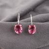 Pink Tourmaline Gemstone Earrings, Handmade 925 Solid Sterling Silver Jewelry, Meditation Earrings Jewelry For Women