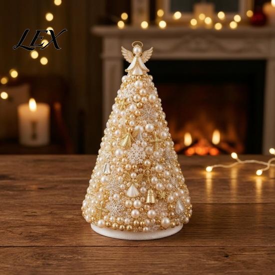 Immersive Handmade Experience Gift DIY Christmas Tree Beading Kit for Adults Beginners, 3D Ornament with Full Educational Art Tool Tools And