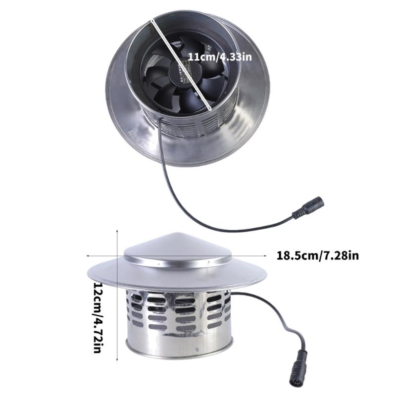 Solar Roof Ventilator 110mm Duct With 15W Solar Panel For Greenhouse Kitchen Bathroom Energy Efficient Low Noise