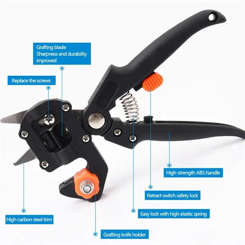 Portable Handheld Grafting and Pruning Scissors Seedling Fruit Tree Transplantation Tool Multifunctional Horticultural Set Tool