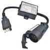 Trailer Light Converter USA To EU Trailer Light Converter US 7-Way Blade Socket To EU 7-Pin Plug Brake Signal Separating