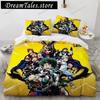 Exquisite 3D New Anime My Hero Academy Wallpaper Print Bedding Set Duvet Cover Comforter Bed Youth Kids Girls Boys Gift