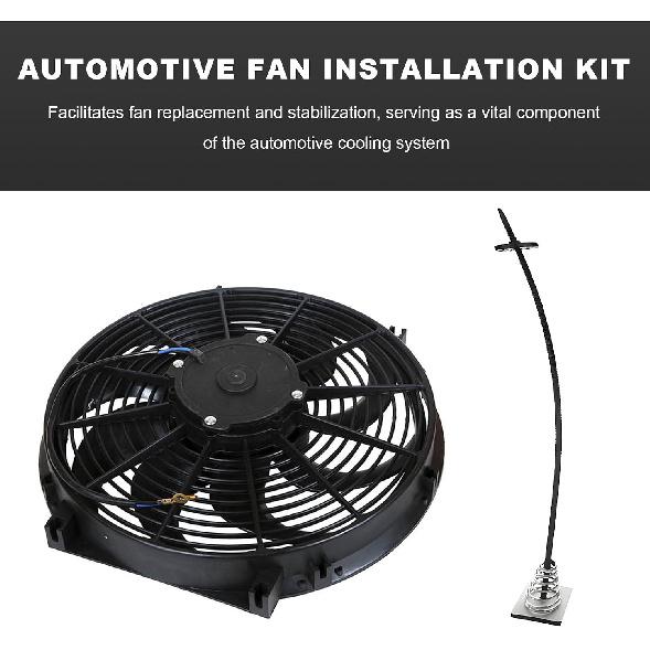 Automotive Fan Mounting Kit, Electric Mount Hold Down Transmission Cooler Installation Set, Universal Car Radiator Fan Zip Ties Straps for Most