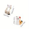 Set of 6 Ceramic Cat-inspired Utensil Rests and Cartoon Pen Holder Kitchen Cutlery TraySpoon Rest Chopstick Pillow