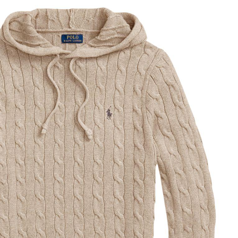 Polo Ralph Lauren Felpa con Cappuccio in Cotone Ricamato a Manica Lunga Maglione a Maglia Maglione da Uomo 710919224-004