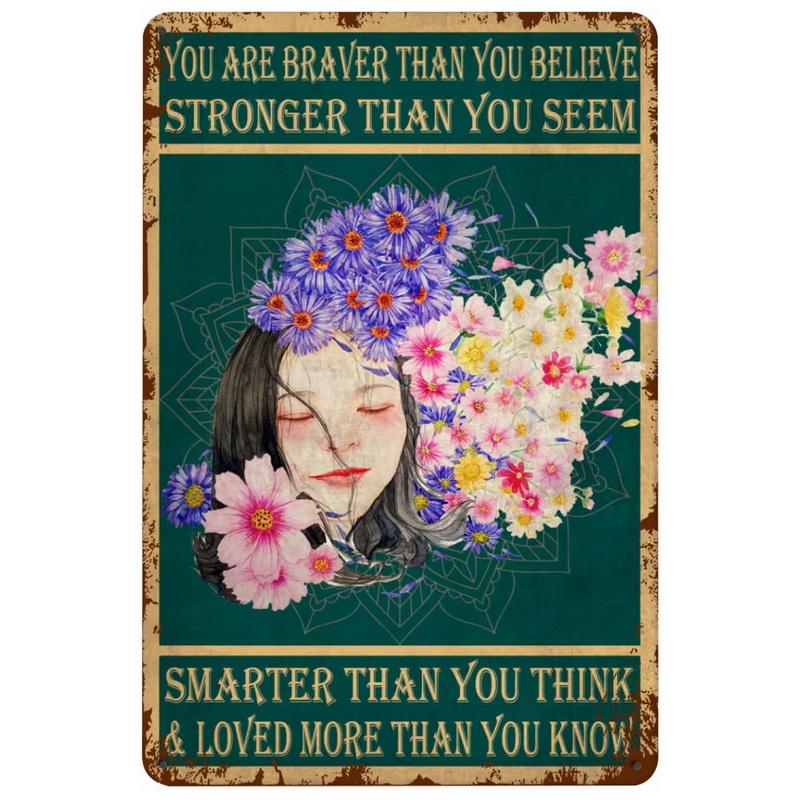 Metal Tin Signs Be Kind To Your Mind Wall Posters Plaque Sign Vintage Iron Painting Decoration for Home Cafe Bathroom Club Ba