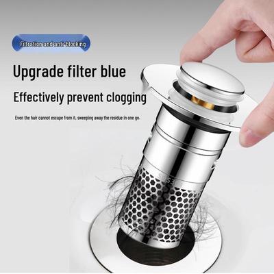 Leakproof Washbasin Stopper & Deodorant Pop-Up Drain Filter