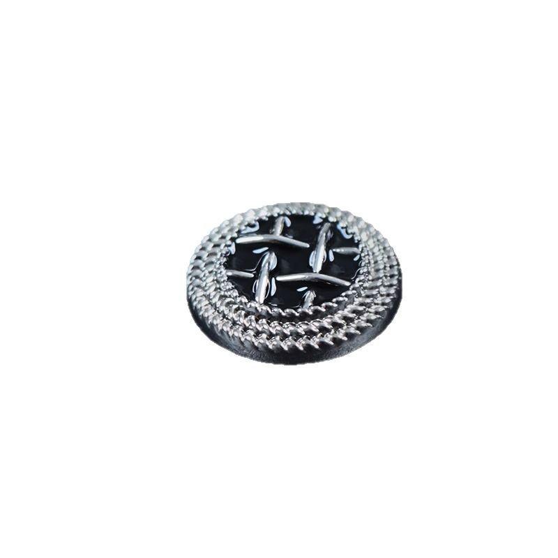 10Pcs Round Shirt Buttons High-End Exquisite Cashmere Coat Sweater Cardigan Clothes Silver Buttons