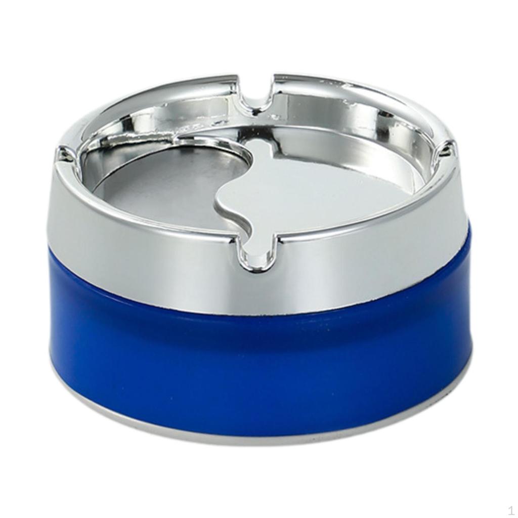 Modern Tabletop Ashtray Portable Stainless Steel for Parties Bar Car Black