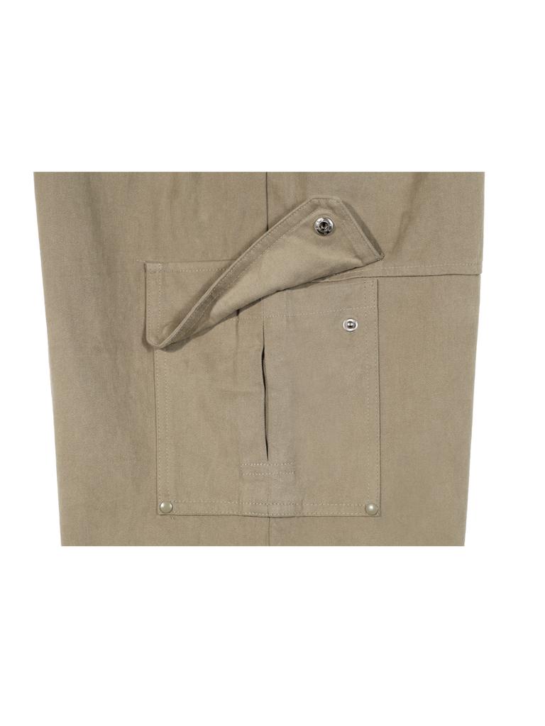 GUBIN Suede Cargo Pants - Beige
