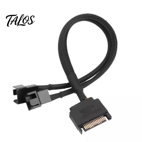 SATA 15Pin to 2 Way 3Pin 4Pin Computer Fan Power Adapter Extension Cable Wire