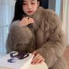 Fur Jacket Women's Light New Imitation Fox Hair Short Stand-up Collar Warm Wool Coat Cotton Coat Winter