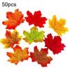 50/100pcs Vibrant Artificial Maple Leaves 3.15inch | Perfect for DIY Wreaths, Home, Outdoor, Wedding, and Festival Decorations