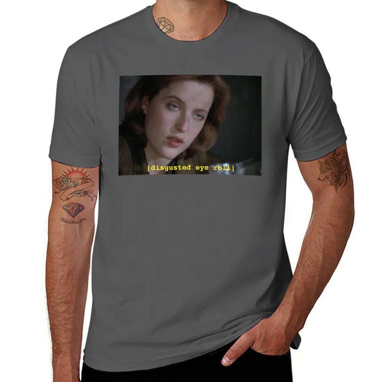 

Dana Scully eye roll // x-files T-Shirt Short sleeve tee sweat heavyweights t shirts for men pack 4XL