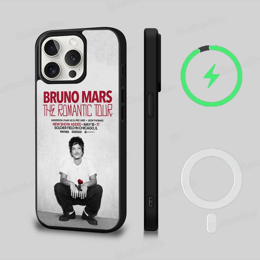

Famous Bruno Mars The Romantic Magnetic For Magsafe Phone Case For IPhone 17 Air 16 Pro Max 15 14 13 12 11 Protective Cover iPhone 17 Air
