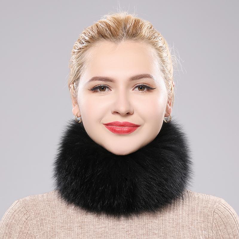 New Lady Real Fox Fur Scarf Women Natural Real Fox Fur Ring Scarves Girl Lovely Good Elastic Knitted Genuine Fox Fur Headband