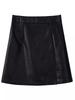 2023 Herbst/Winter Damen High-Waist Schlanker A-Linien-Rock aus PU-Leder - Stilvolles Koreanisches Hip-Design