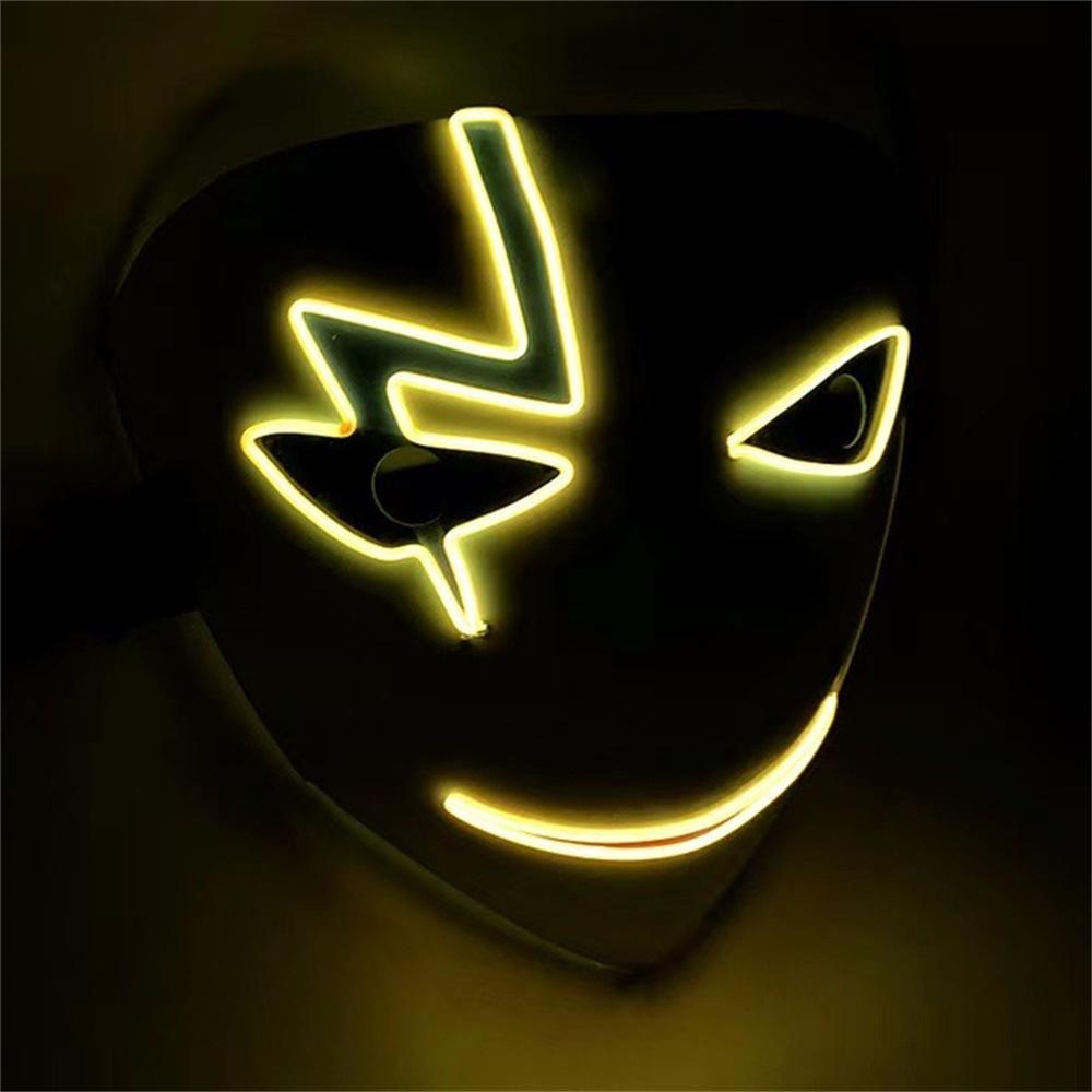 Luminous Mask Soft Light Abs Scary Clown Mask Show Party Clothing Stand Out In The Crowd Halloween Led Mask Led Light Mask 2aa