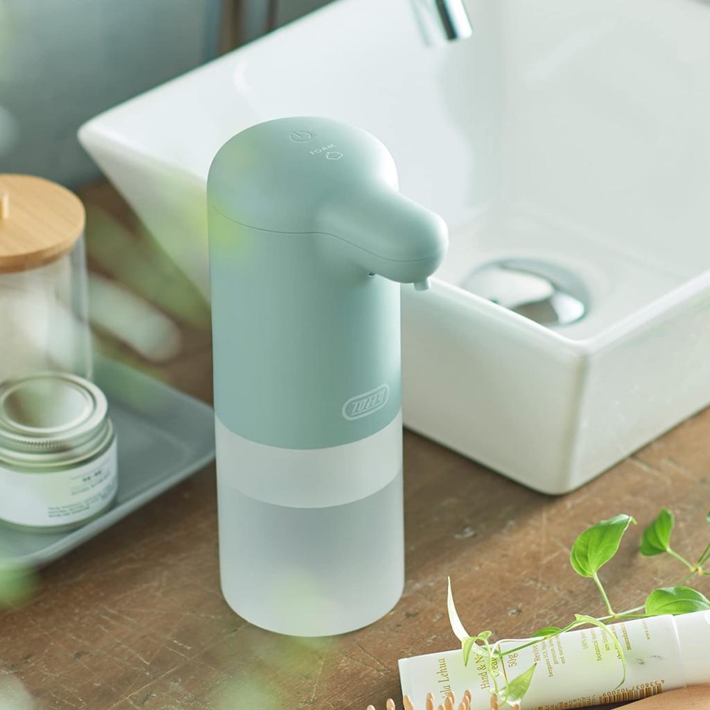 Automatic soap dispenser Compatible with foam hand soap liquid Automatic Dense foam seconds 300ml Waterproof performance IPX3 [Toffy] HW-DS4 (Pale