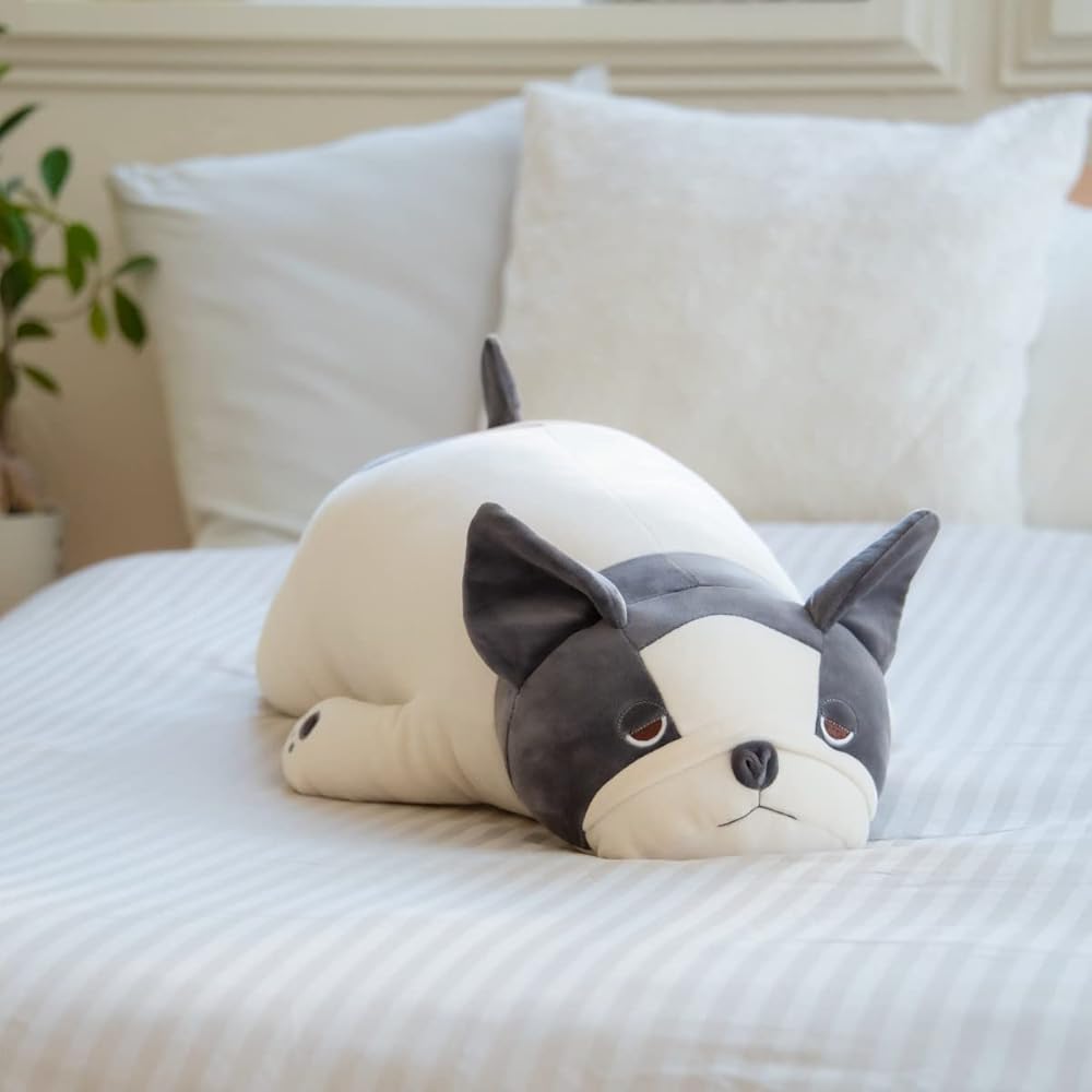 Ribuhato Premium Nemu Nemu Animals French Bulldog Plush Pillow 66cm Soft Cuddly Stuffed Toy