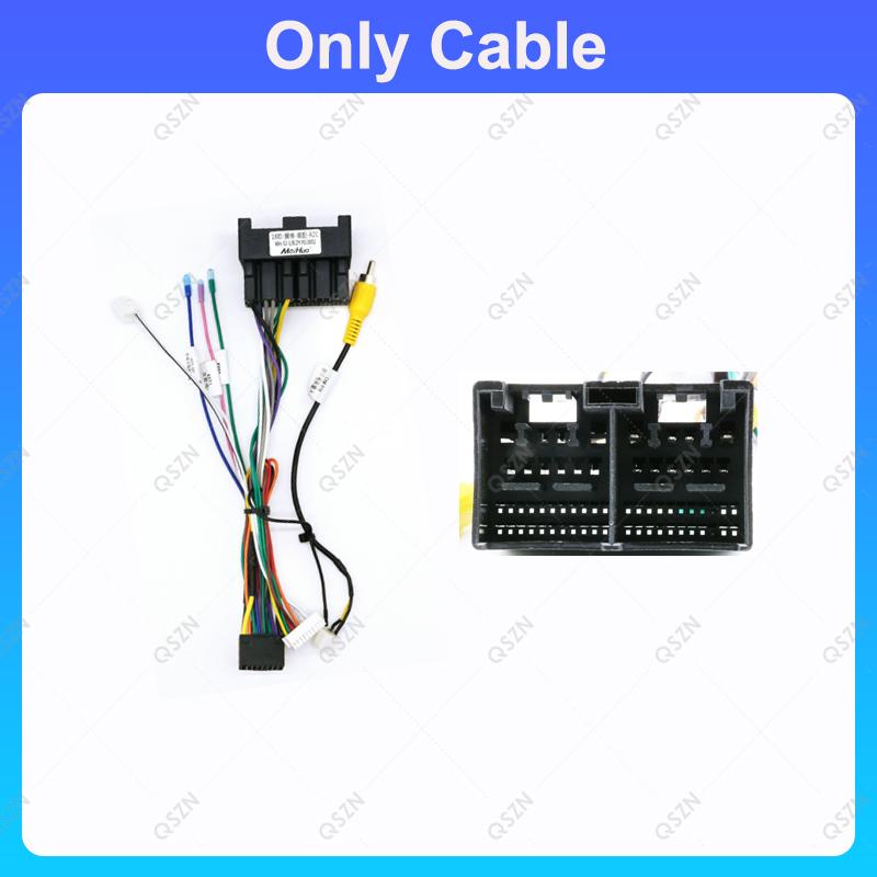 Car 16 pin Audio Wiring Harness With Canbus Box For Ford Fiesta Ecosport Focus Edge RANGER Mondeo Taurus Kuga Transit Figo