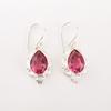 Pink Tourmaline Gemstone Earrings 925 Sterling Silver Jewelry Anniversary Gift EE-163-16