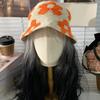 Spring Fisherman Hat for Woman Weaving Bucket Hat Crochet Flower Wide Brims Hat