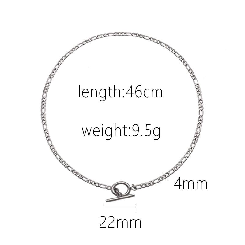 Хип-хоп Мода Универсальный Стальной Цвет Популярный Пряжка Ot Сращивание Ожерелье Титановая Сталь Покрытие 18K Золото Ключица Цепь