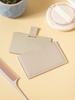 Grey Square Compact Hand Mirror with Protective Case