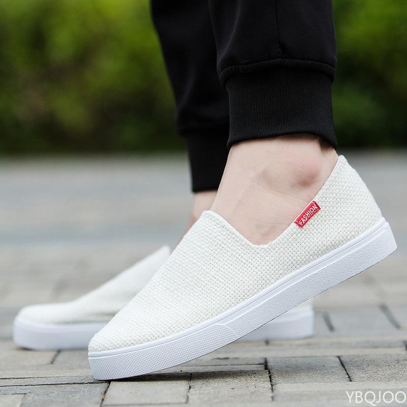 Fashion New Spring and Autumn Men's Lightweight Breathable Flats Fashionable Versatile Canvas Shoes Casual Comfortable Men's Shoes