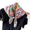 High-end wholesale thin small square scarf, imitation silk scarf, size 71, satin headscarf, versatile decorative shawl