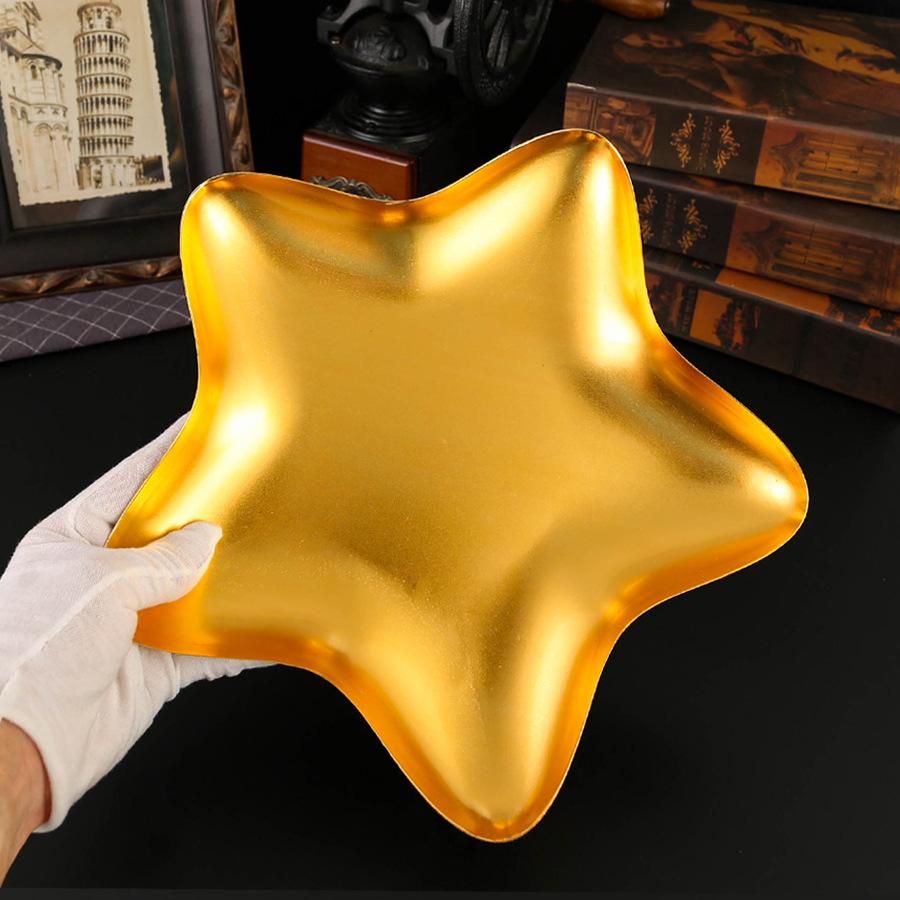 European Star Tray Snack Nut Plate Fruit Plate Dining Room Living Room Plate Jewelry Plate Photo Jewelry Ornament