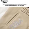 Tide Brand AC Milan Embroidery Leather Sleeve Baseball Jacket