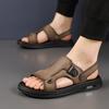 Summer First Layer Cowhide Men's Beach Shoes Genuine Leather Men's Leather Sandals Casual Slippers Outdoor Sandals Trade Men's Shoes