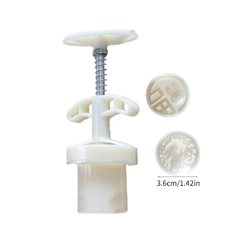 DIY Round Mooncake Mold Versatile Festival Cake Making Molds Biscuits Hand Press Mould for Home Cooks and Food Lovers