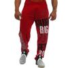 Pantaloni da uomo larghi dritti a vita media con cavallo profondo, stampa digitale, per jogging, morbidi, con elastico in vita, pantaloni da uomo per palestra