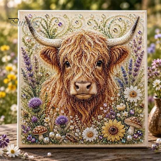 Artistic Home Wall Decoration Animal Faux Pearl Art DIY Kit, Cute Painting Exquisite Sparkling 3D Flowers Crafting Kit for Adults, Decor Desktop