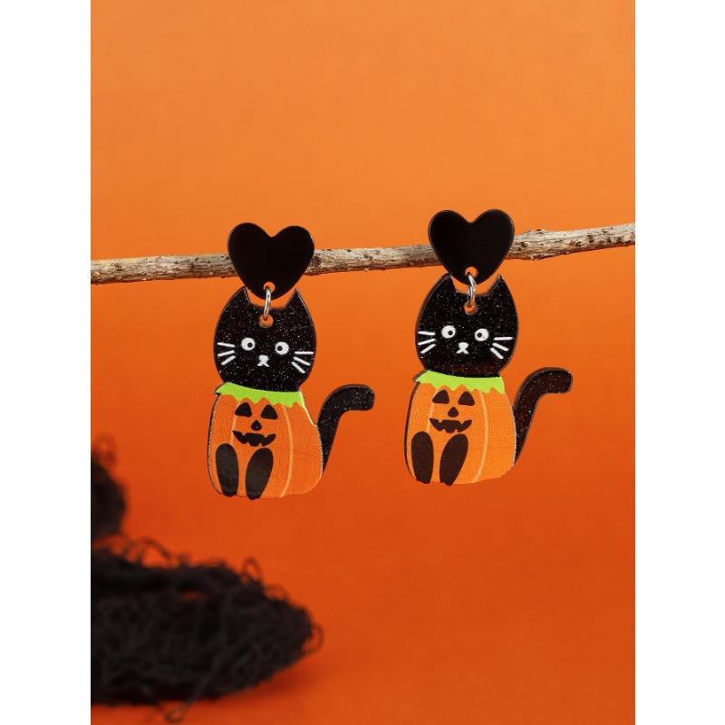 New Halloween Stud Earrings Combination Cartoon Funny Easter Earrings Set