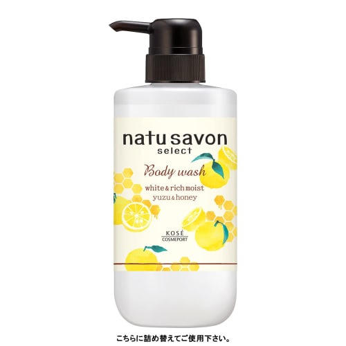 KOSE Softimo Natusabon Select White Body Wash Rich Moist (Yuzu & Honey) Refill Large Capacity 720mL