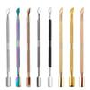 Stainless Steel Double-Ended Nail Art Exfoliating and Cuticle Pusher Tool