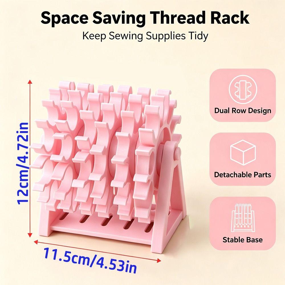 Rotating Structure Bobbin Organizer Multi-Spindle Sewing Bobbin Rack Craft Room Organization