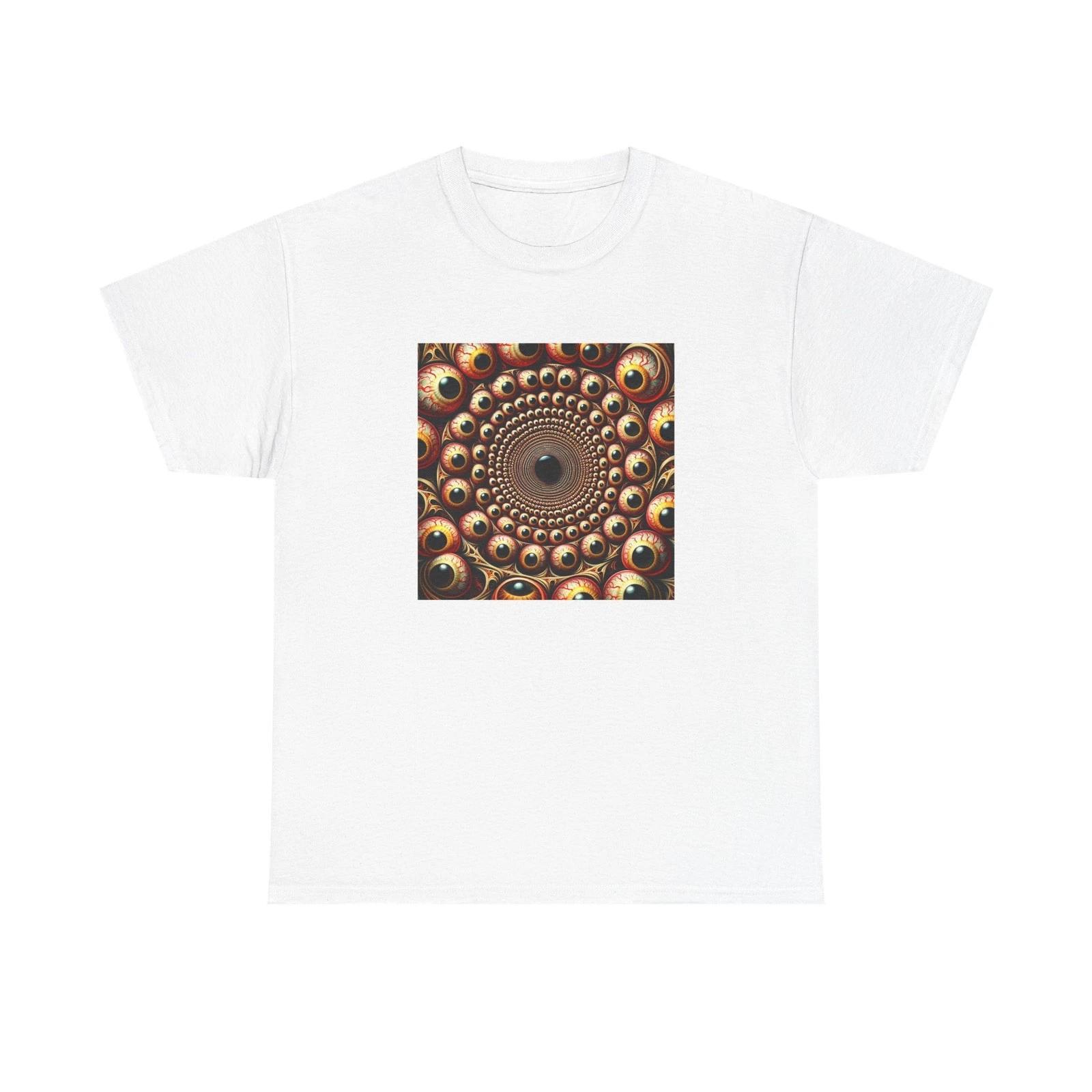 Unisex Adult T Shirt Fractal Pattern Eyes within Eyes S