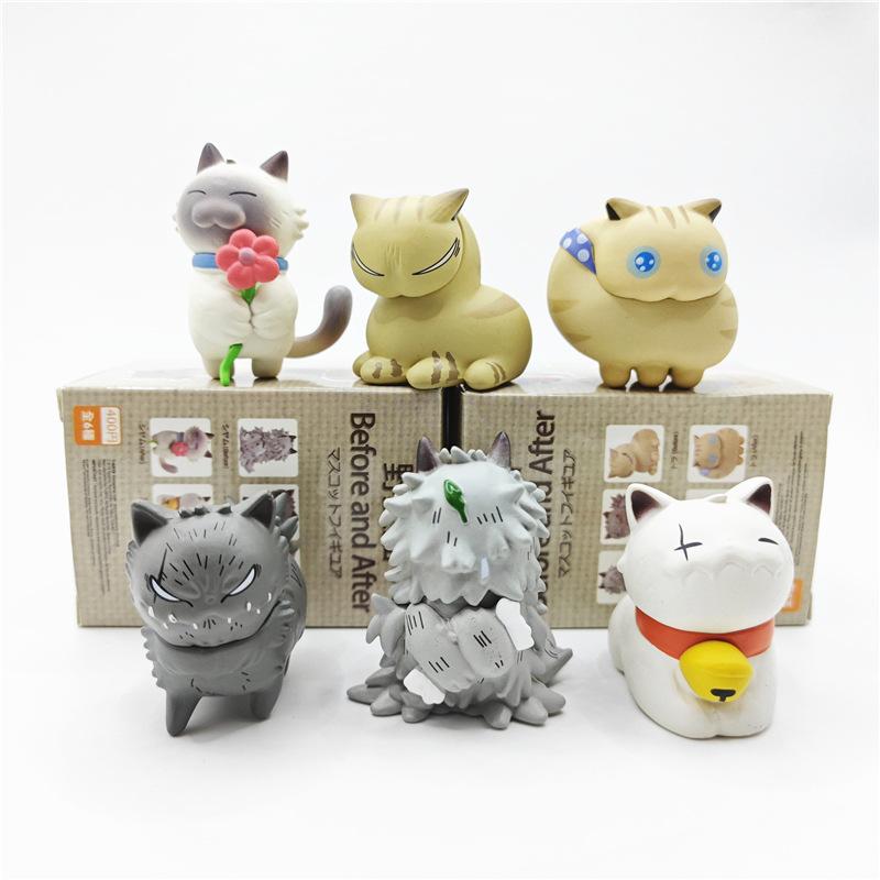 

ПВХ Очаровательная Сиамская Бездомная Кошка Фигурка Коллекционная Игрушка-Сюрприз Милая Аниме Модель