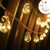 10/16 LED Solar-Lichterkettenbirnen mit Hanfseil Lichterkette Party-Dekoration