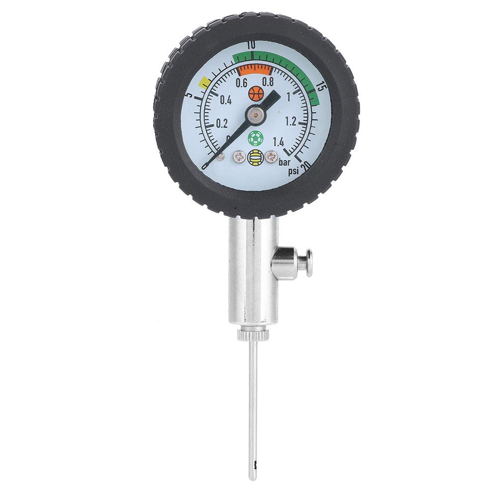 [] 0-20 psi pressure gauge, stainless steel air pressure gauge, for professional competition in soccer volleyball basketball