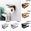 Toilet Roll Holder for Bathroom Decor Bathroom Toilet Towel Paper Holder Phone Holder Wall Mount WC Rolhouder Paper Holder with Shelf Towel Rack