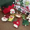 Cute Christmas Plush Doll Keychain Cartoon Santa Claus Snowman Christmas Tree Backpack Pendant Decorative Accessories Gift