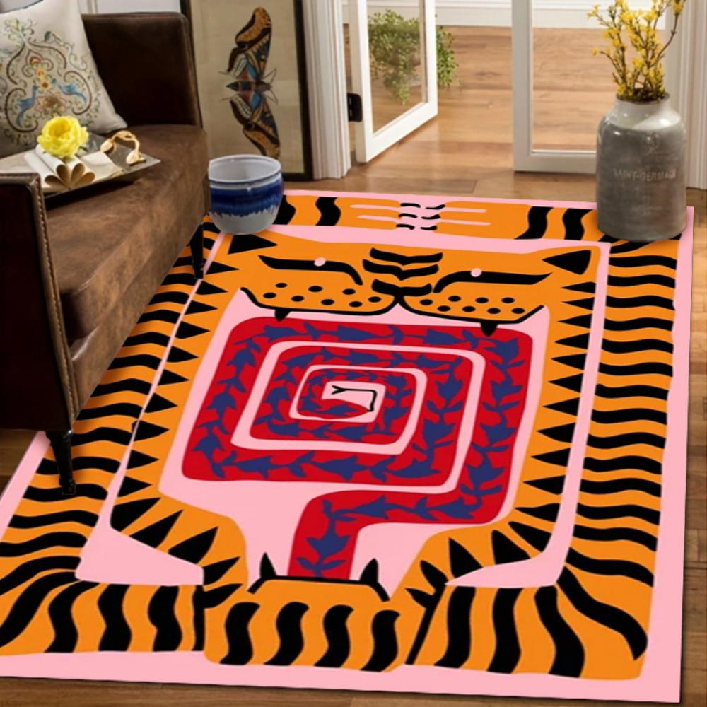 

Сучасний килим з тигром, нековзний, машинне прання, килим для вітальні, спальні, домашнього декору, м який килимок для підлоги, покриття для підлоги 80X120CM