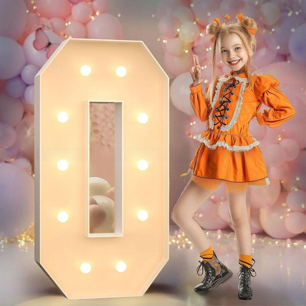 91cm LED Light Balloon Light Up Balloons Birthday Balloon Frame  Birthday Decoration